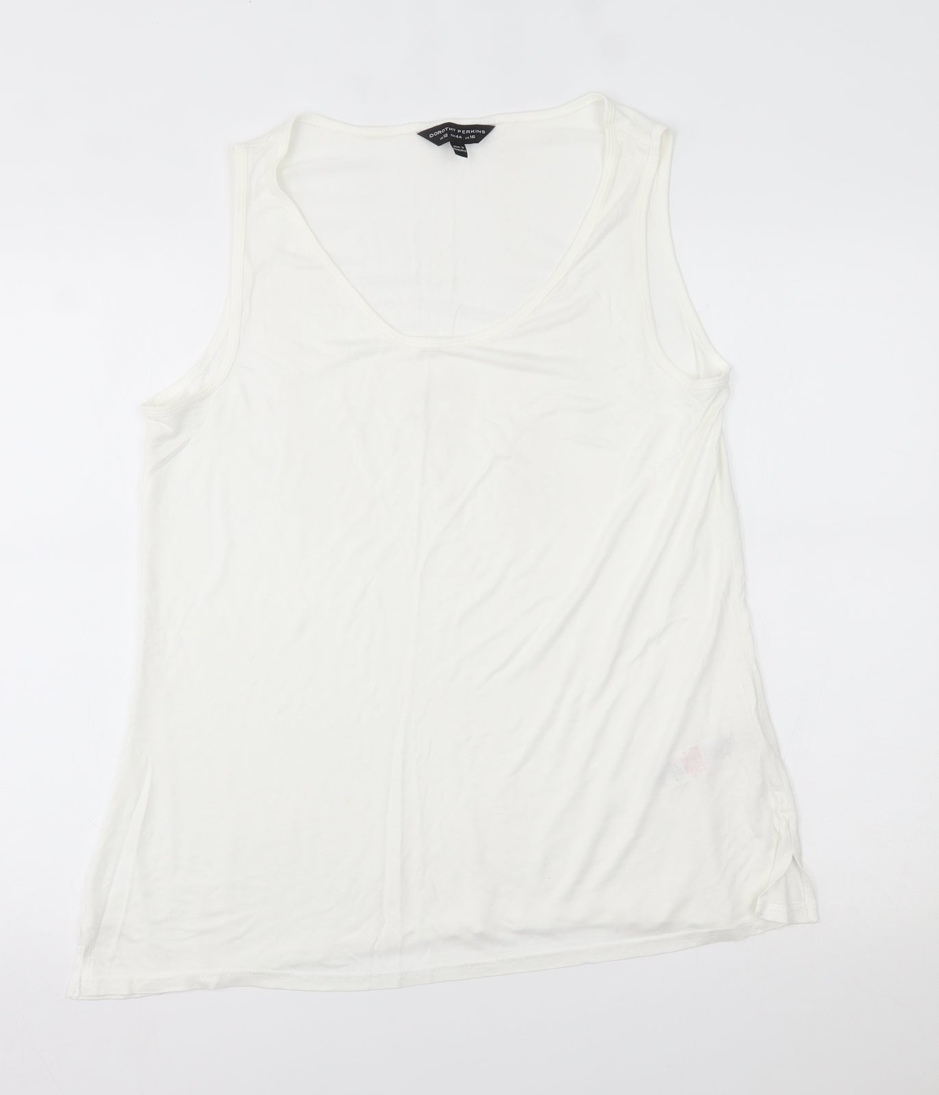Dorothy Perkins Womens White   Basic Tank Size 16