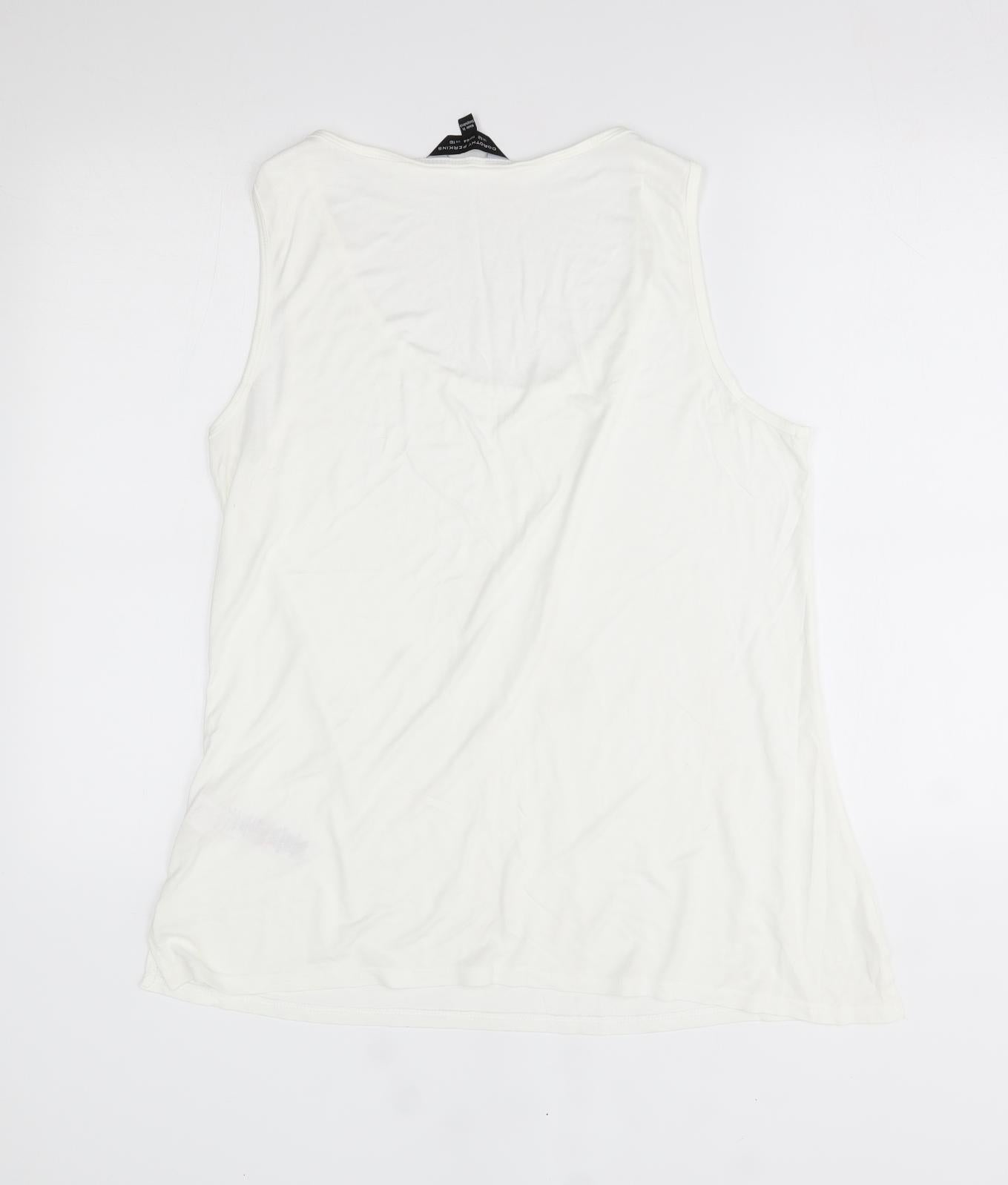 Dorothy Perkins Womens White   Basic Tank Size 16