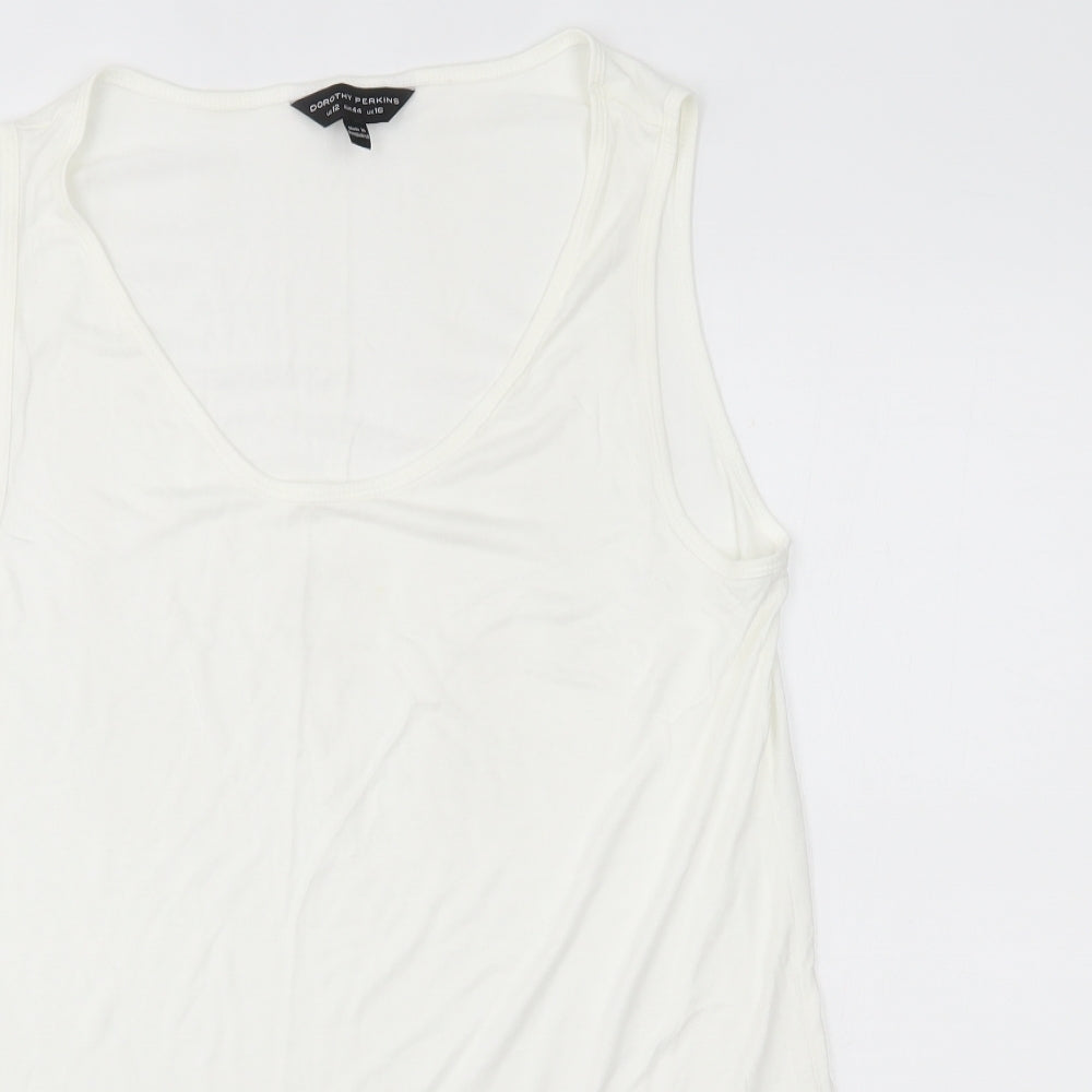 Dorothy Perkins Womens White   Basic Tank Size 16