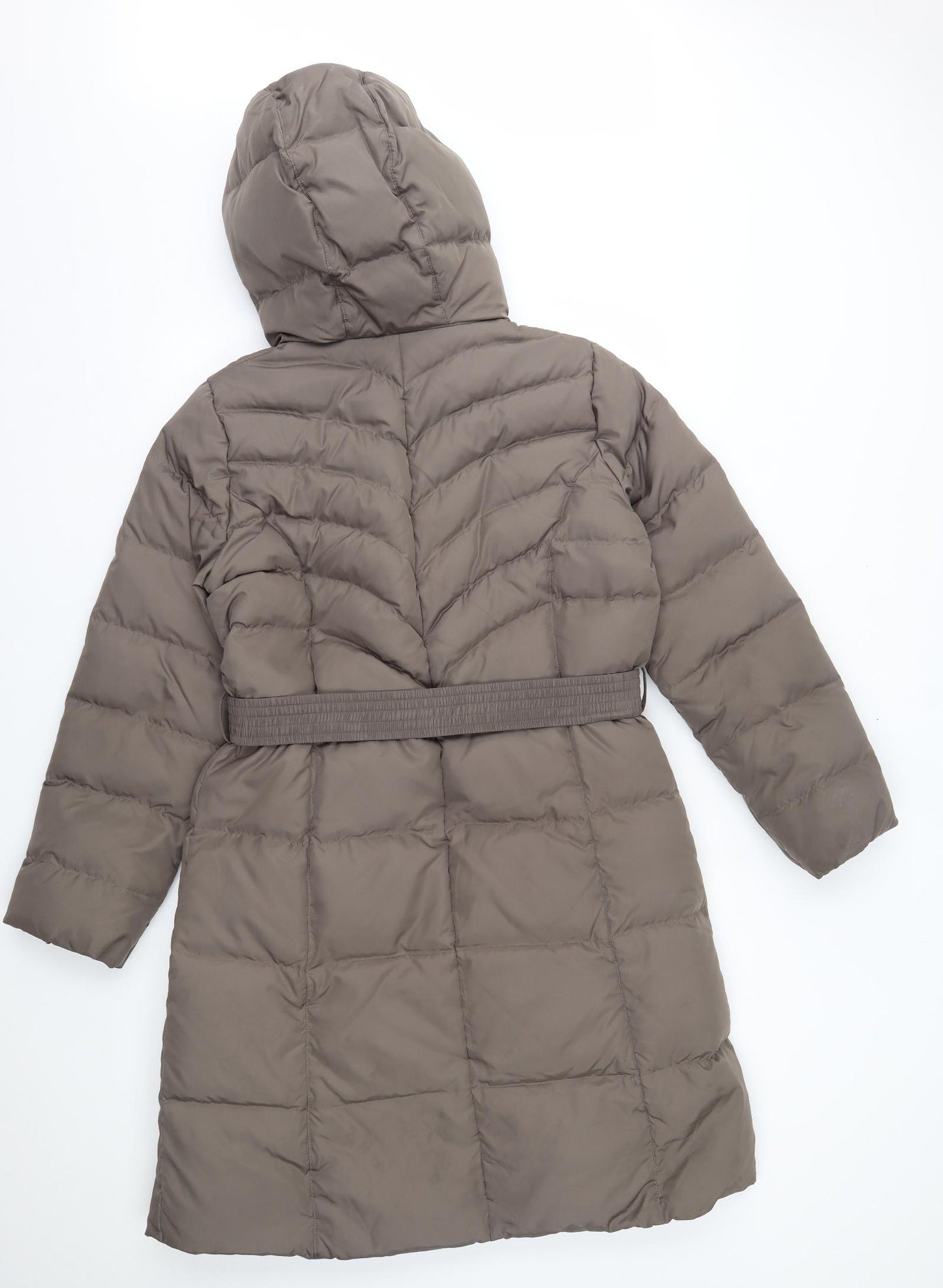 M&S Womens Brown   Quilted Coat Size M  -