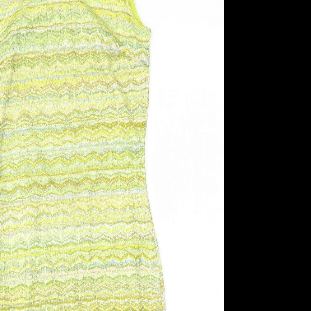 H&M Womens Green Striped  Sheath  Size XS