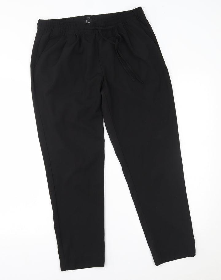 H&M Womens Black   Trousers  Size S L27 in