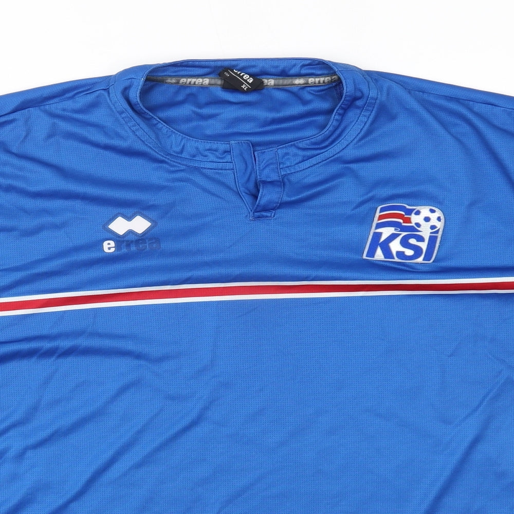 errea Mens Blue   Basic T-Shirt Size XL