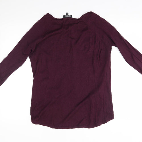 Warehouse Womens Red   Basic T-Shirt Size 10