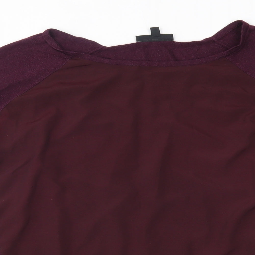 Warehouse Womens Red   Basic T-Shirt Size 10