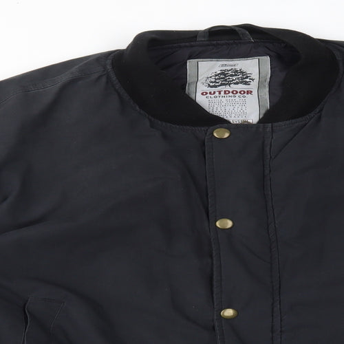 St Bernard Mens Black   Bomber Jacket Jacket Size M