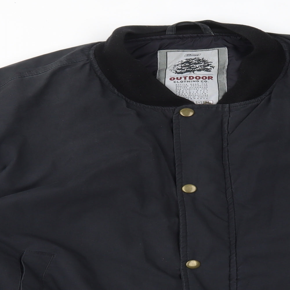 St Bernard Mens Black   Bomber Jacket Jacket Size M
