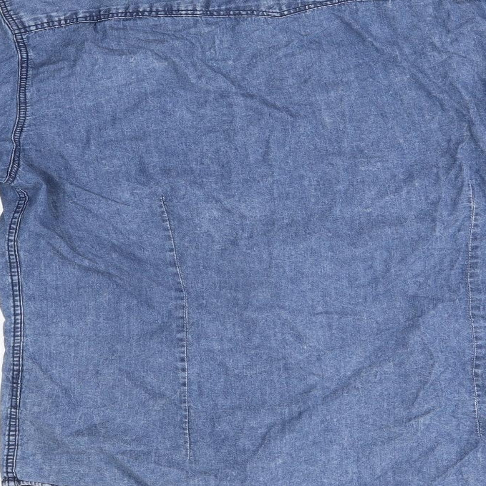 River Island Mens Blue    Button-Up Size M