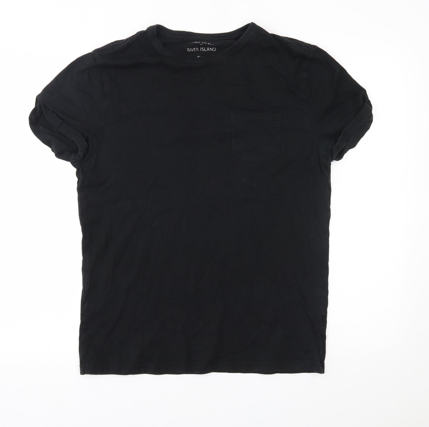 River Island Mens Black    T-Shirt Size M
