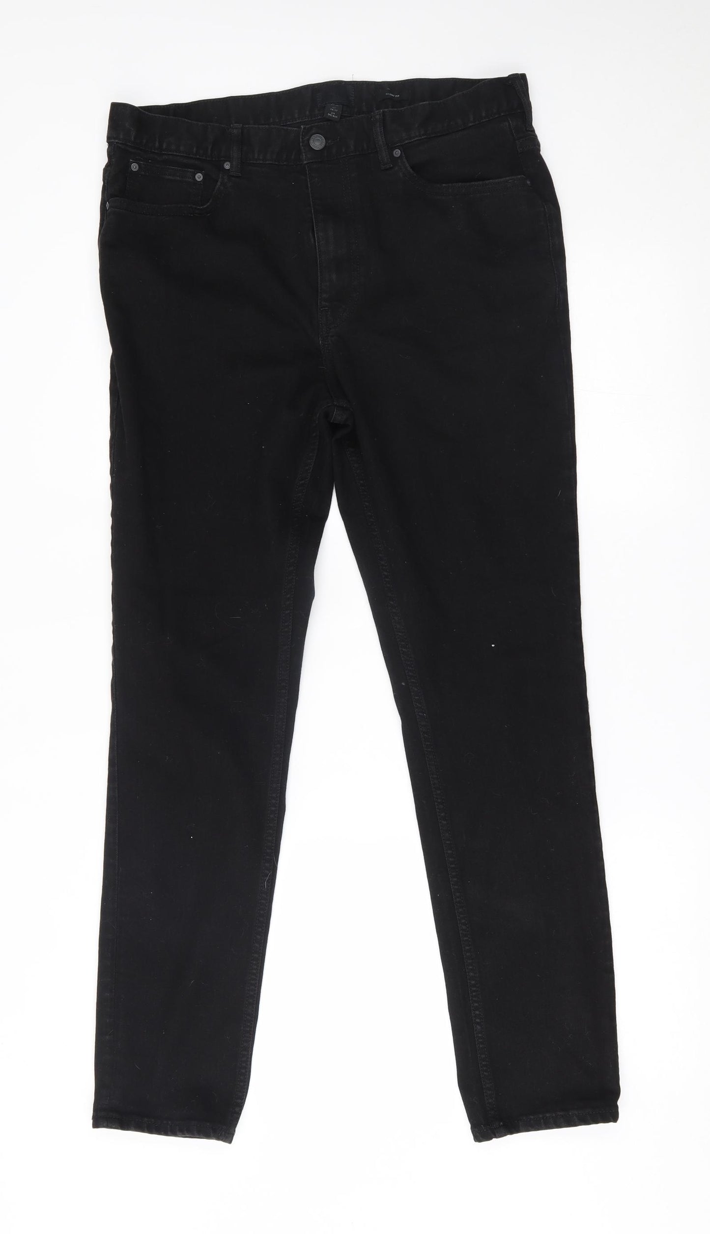 H&M Mens Black   Straight Jeans Size 34 L32 in