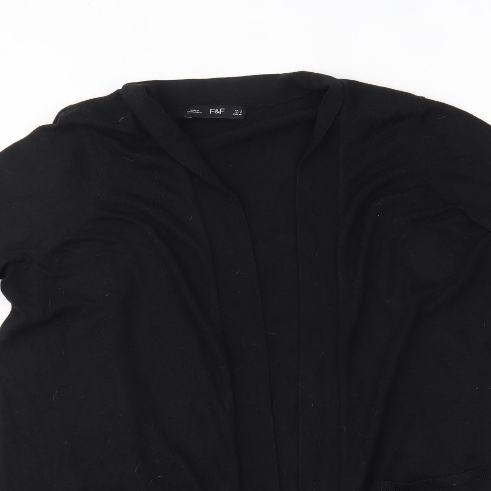 `F&F Womens Black   Cardigan Jumper Size 12