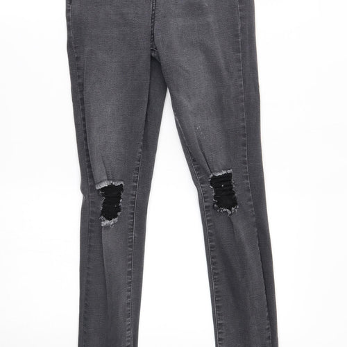 Primark Womens Grey   Skinny Jeans Size 10 L28 in -