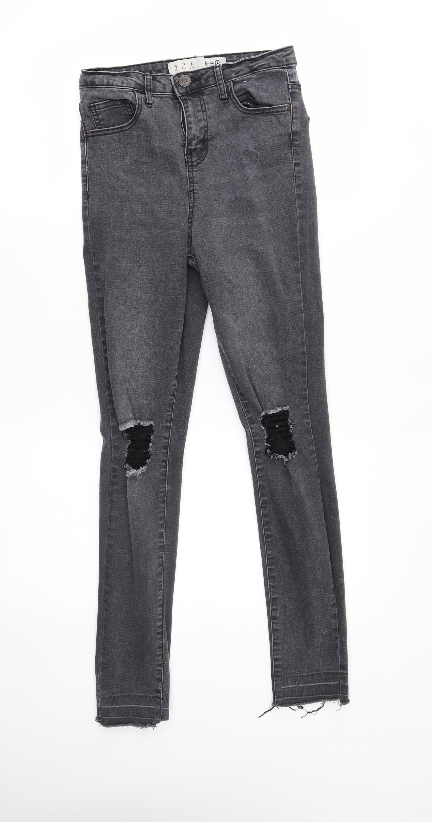 Primark Womens Grey   Skinny Jeans Size 10 L28 in -
