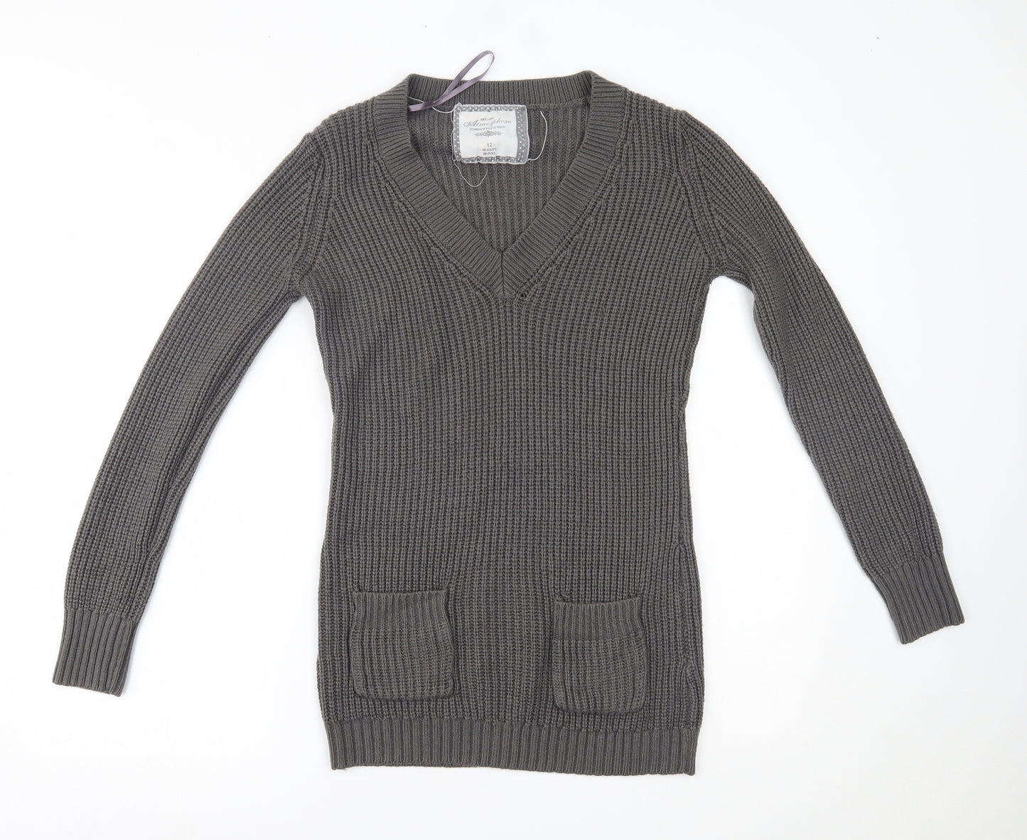 Atmosphere Womens Grey   Tunic Jumper Size 12