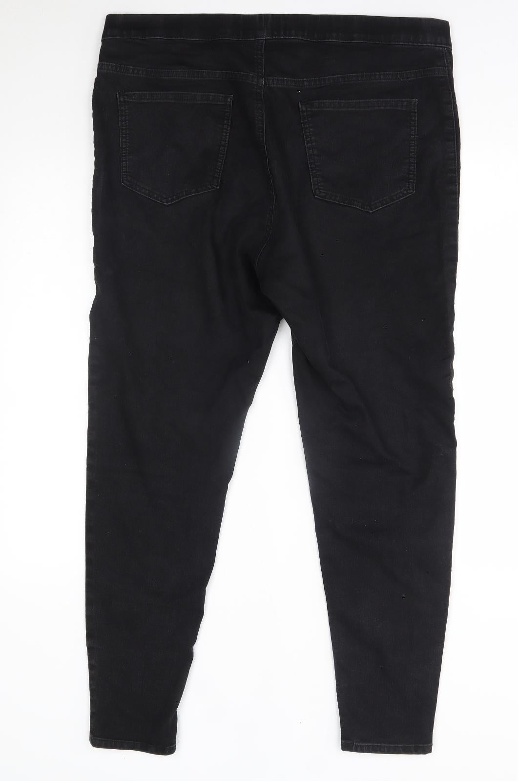 M&S Womens Black   Jegging Jeans Size 18 L28 in
