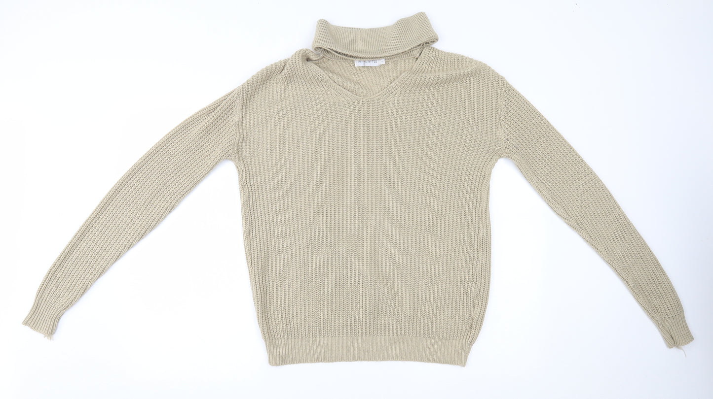 in the style Womens Beige   Pullover Jumper Size L