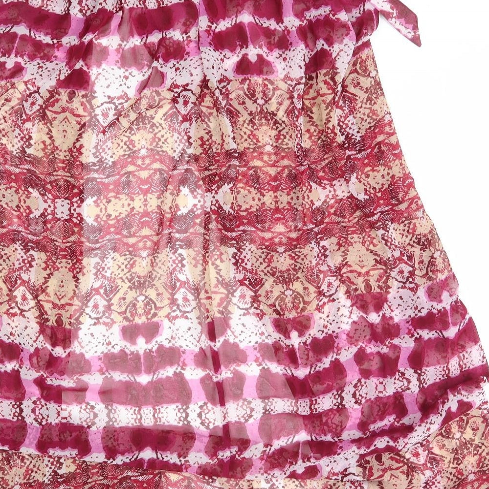 ASOS Womens Pink Striped  Wrap Blouse Size 10  - swim cape