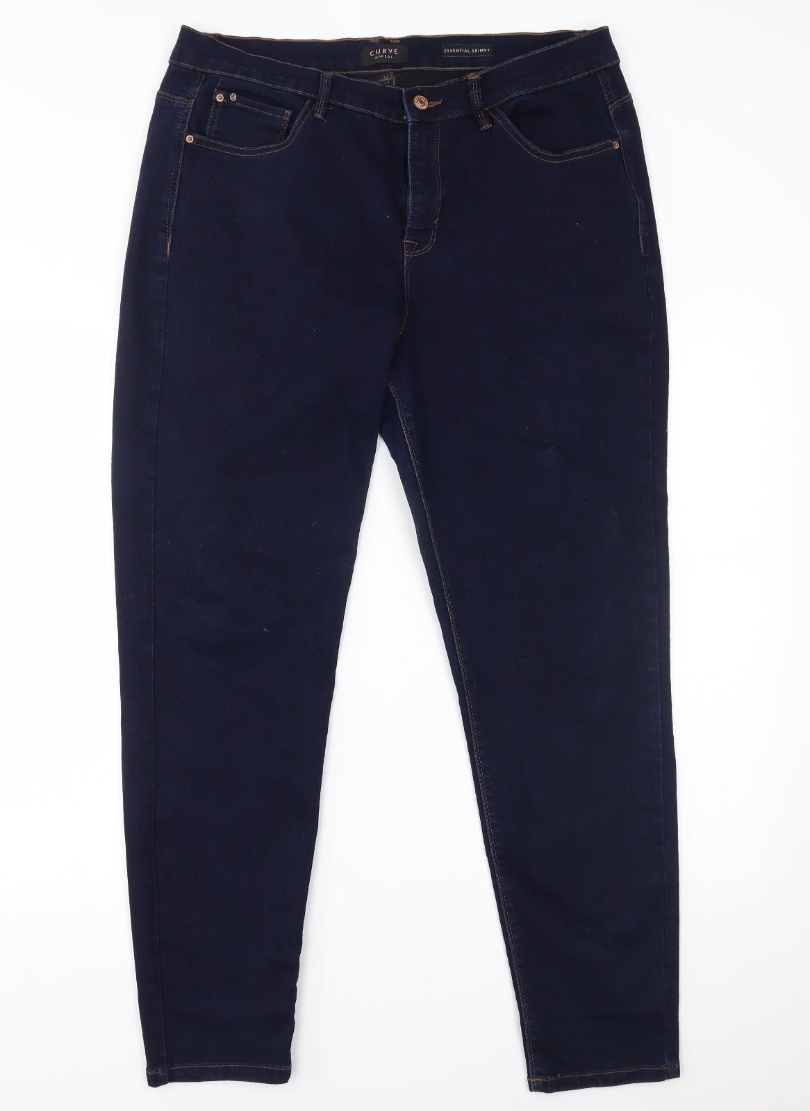 Curve appeal Womens Blue   Skinny Jeans Size 16 L27 in