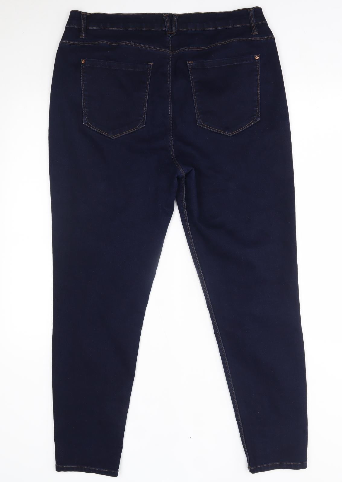 Curve appeal Womens Blue   Skinny Jeans Size 16 L27 in