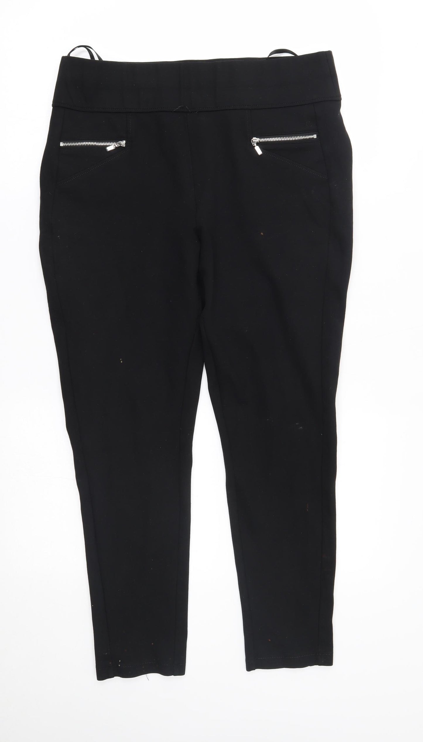 Nutmeg Womens Black   Trousers  Size 14 L25 in