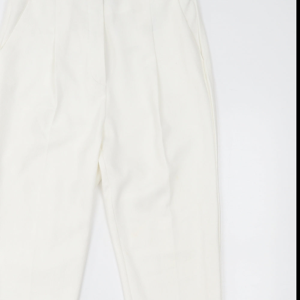 M&S Womens White   Trousers  Size 12 L24 in