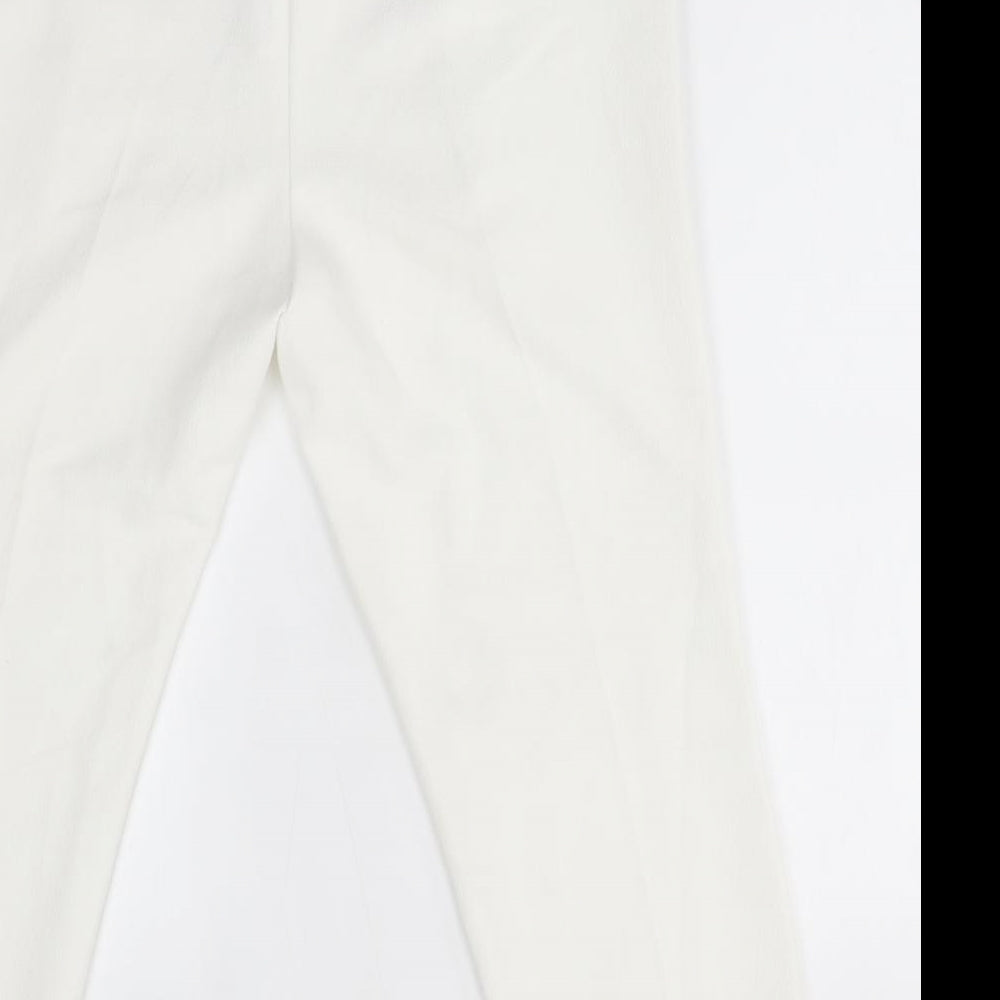 M&S Womens White   Trousers  Size 12 L24 in