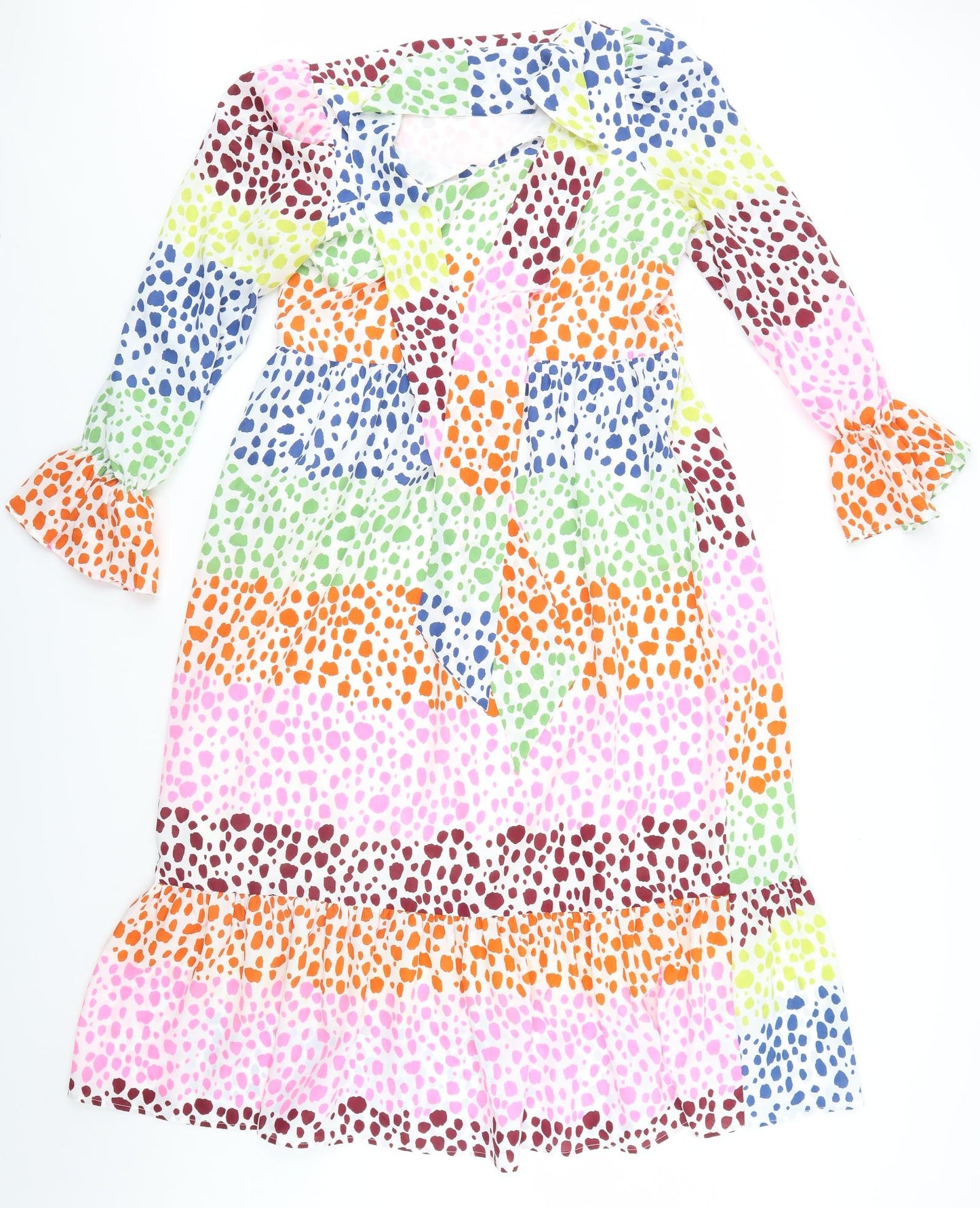 Preworn Womens Multicoloured Polka Dot  A-Line  Size 12