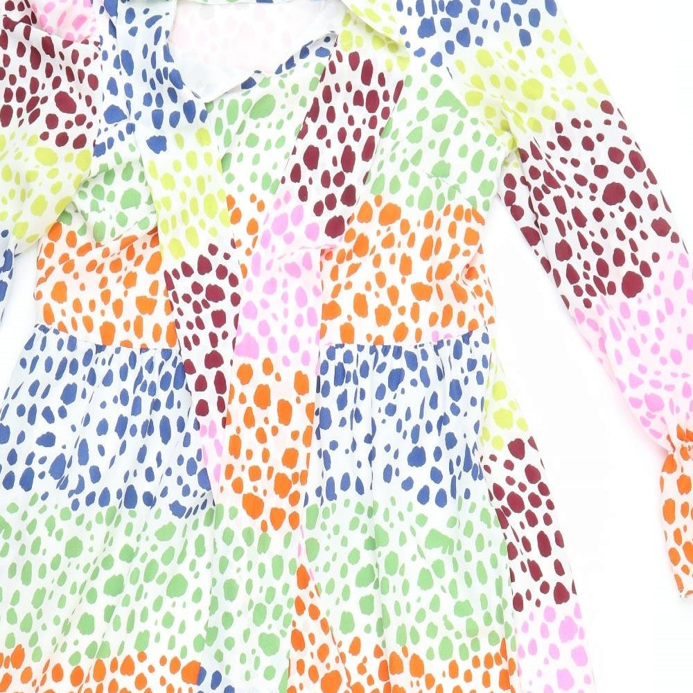 Preworn Womens Multicoloured Polka Dot  A-Line  Size 12