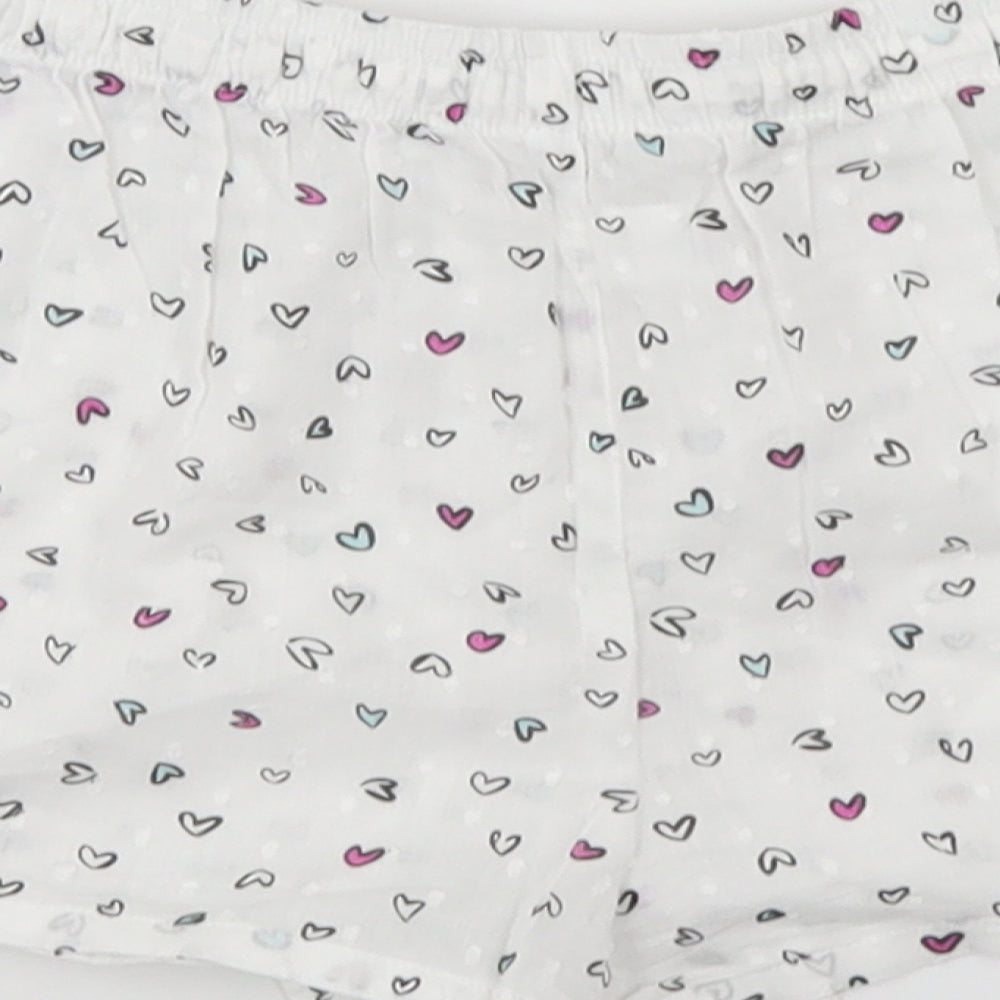 Boux Avenue Womens White Geometric  Utility Shorts Size 12 - Hearts