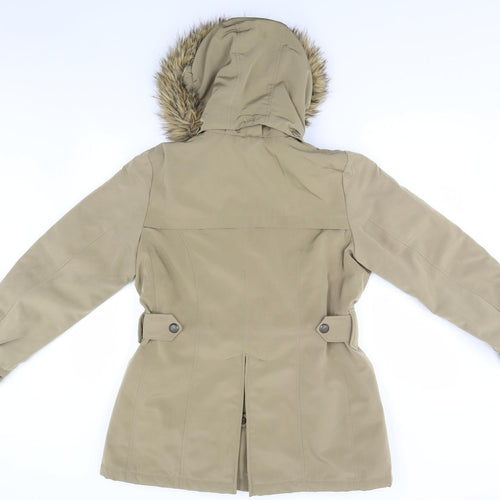 Big Chill Womens Beige   Rain Coat Coat Size M