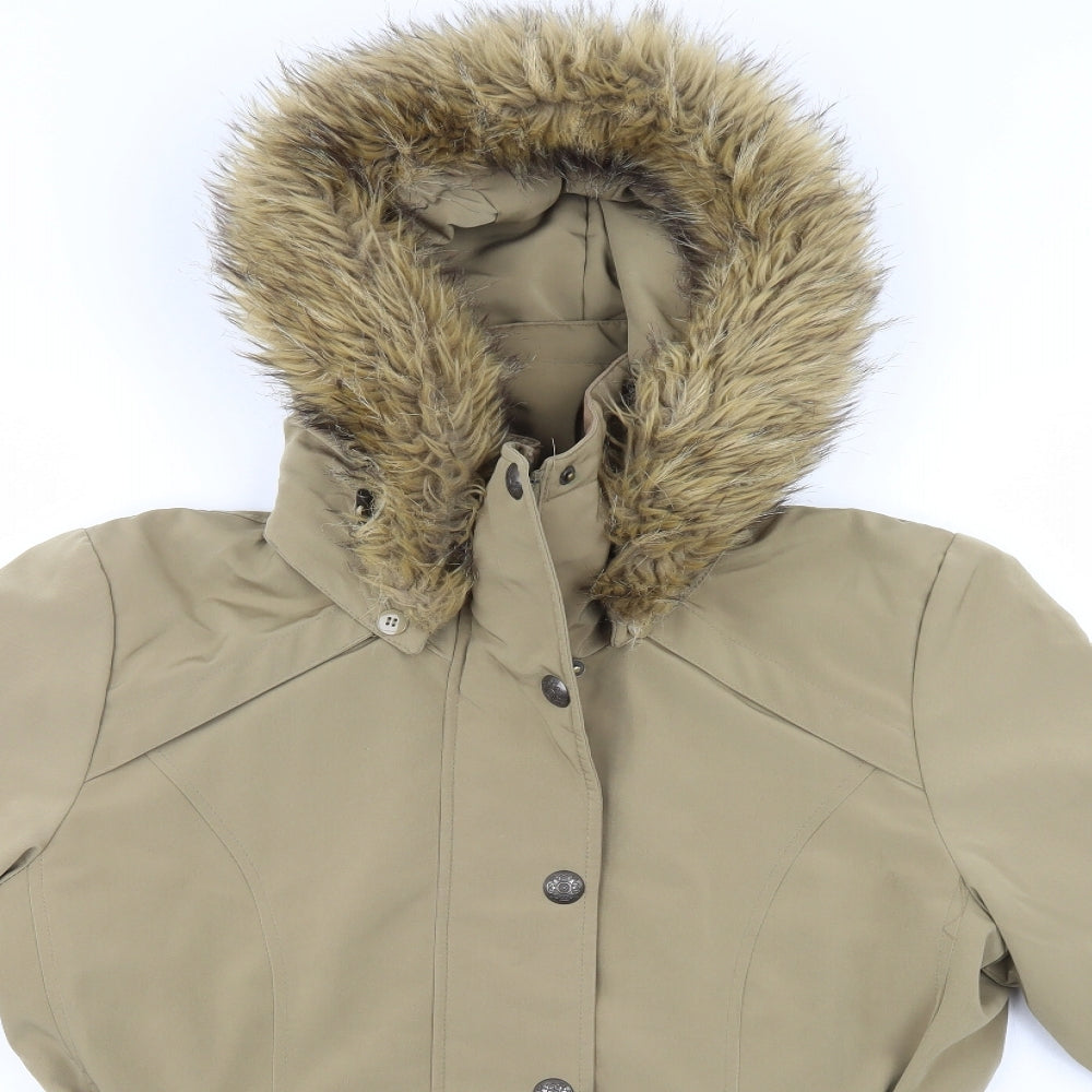 Big Chill Womens Beige   Rain Coat Coat Size M