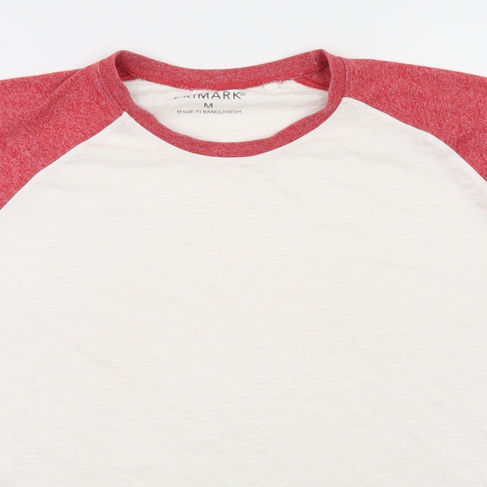 Primark Mens White    Button-Up Size M