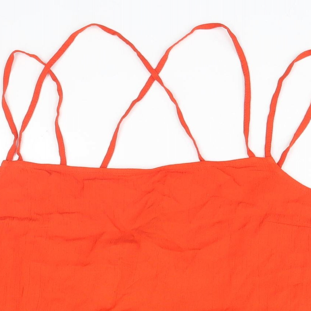 Divided Womens Orange   Basic Tank Size 10