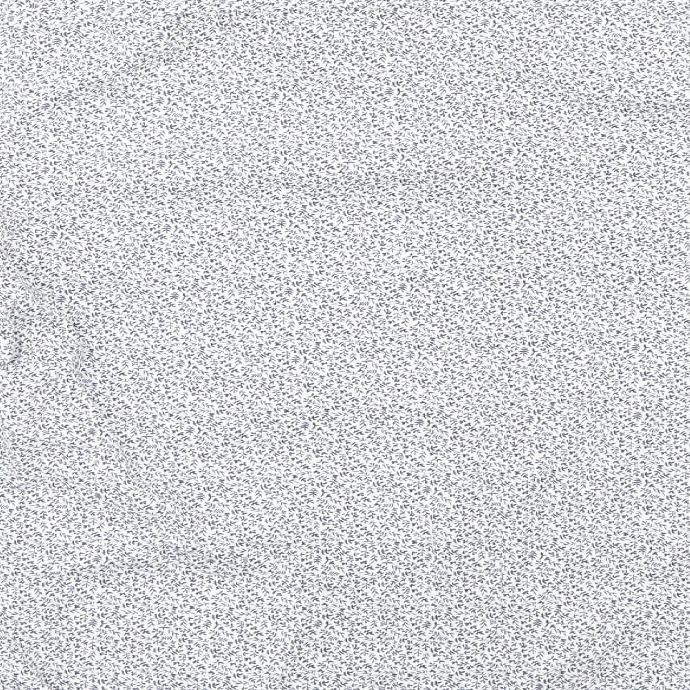 Zara Mens White Floral   Button-Up Size M