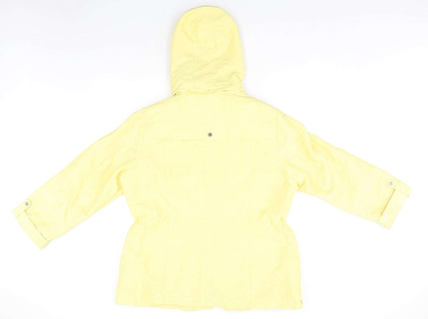Per Una Womens Yellow   Rain Coat Coat Size 18