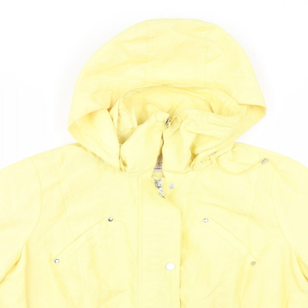 Per Una Womens Yellow   Rain Coat Coat Size 18