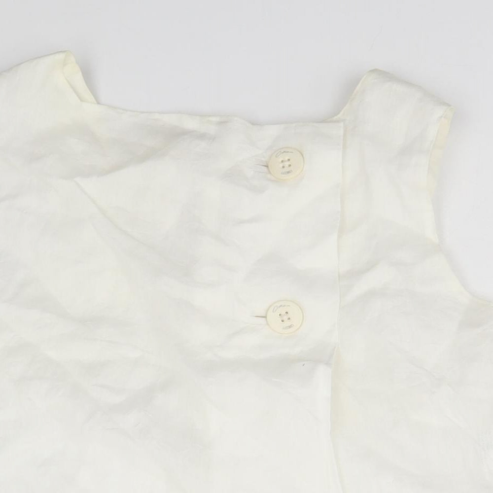 Crea Concept Womens White   Basic T-Shirt Size 10