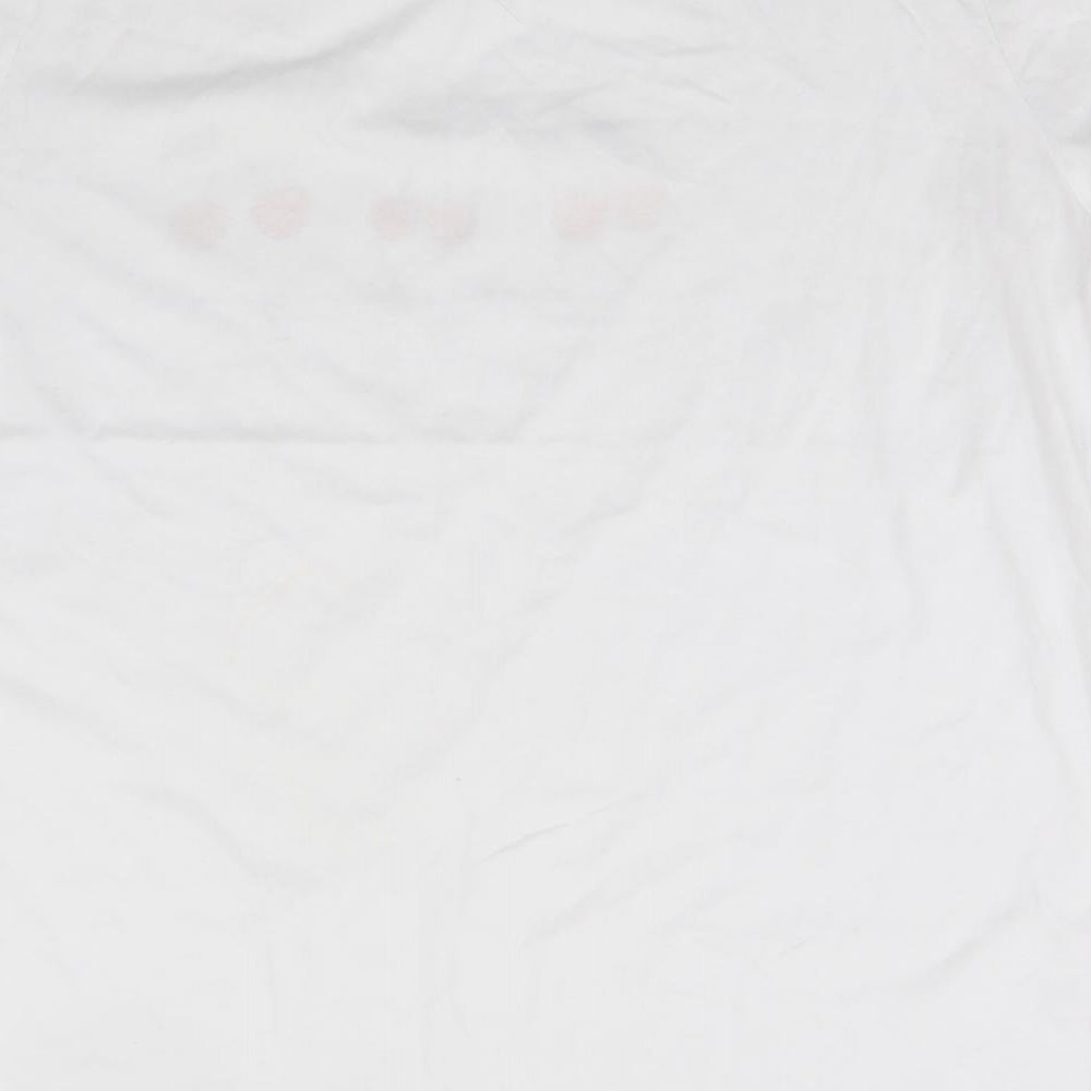 New Look Womens White   Basic T-Shirt Size 14  - Mon cherry