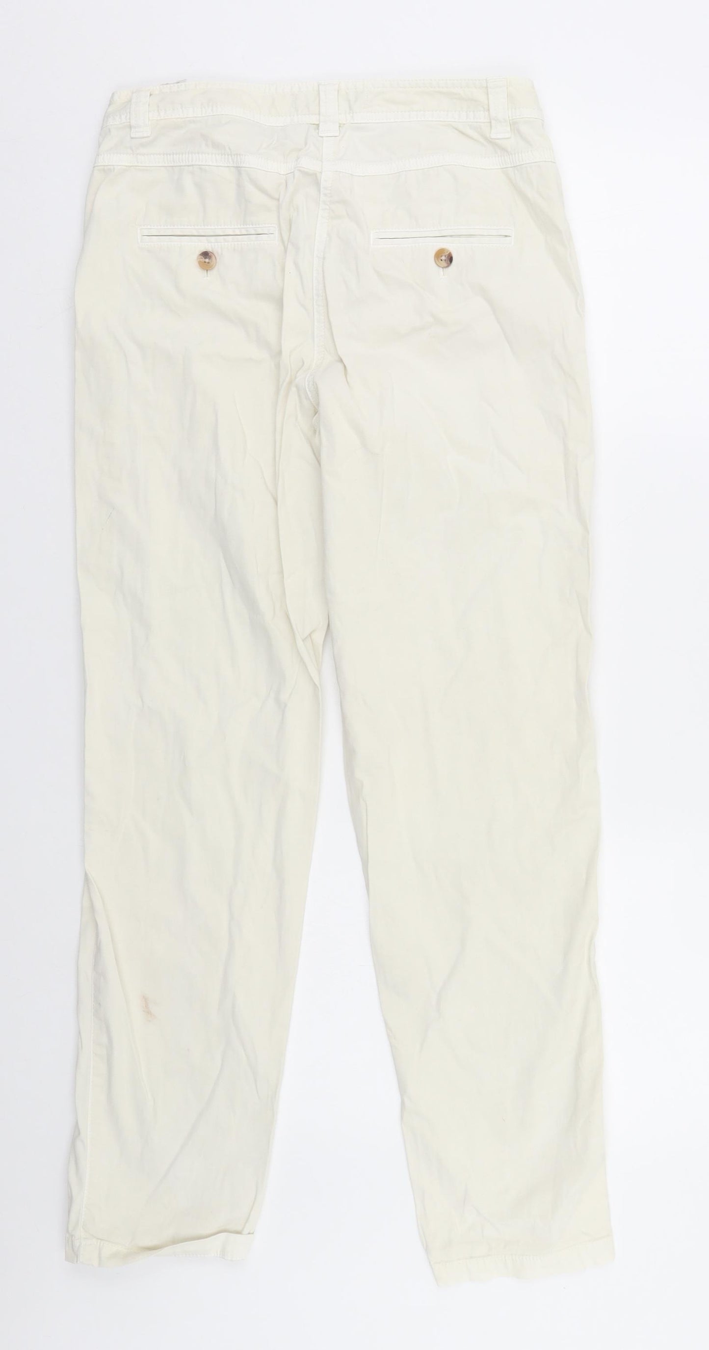 Marks and Spencer Womens White   Trousers  Size 10 L28 in