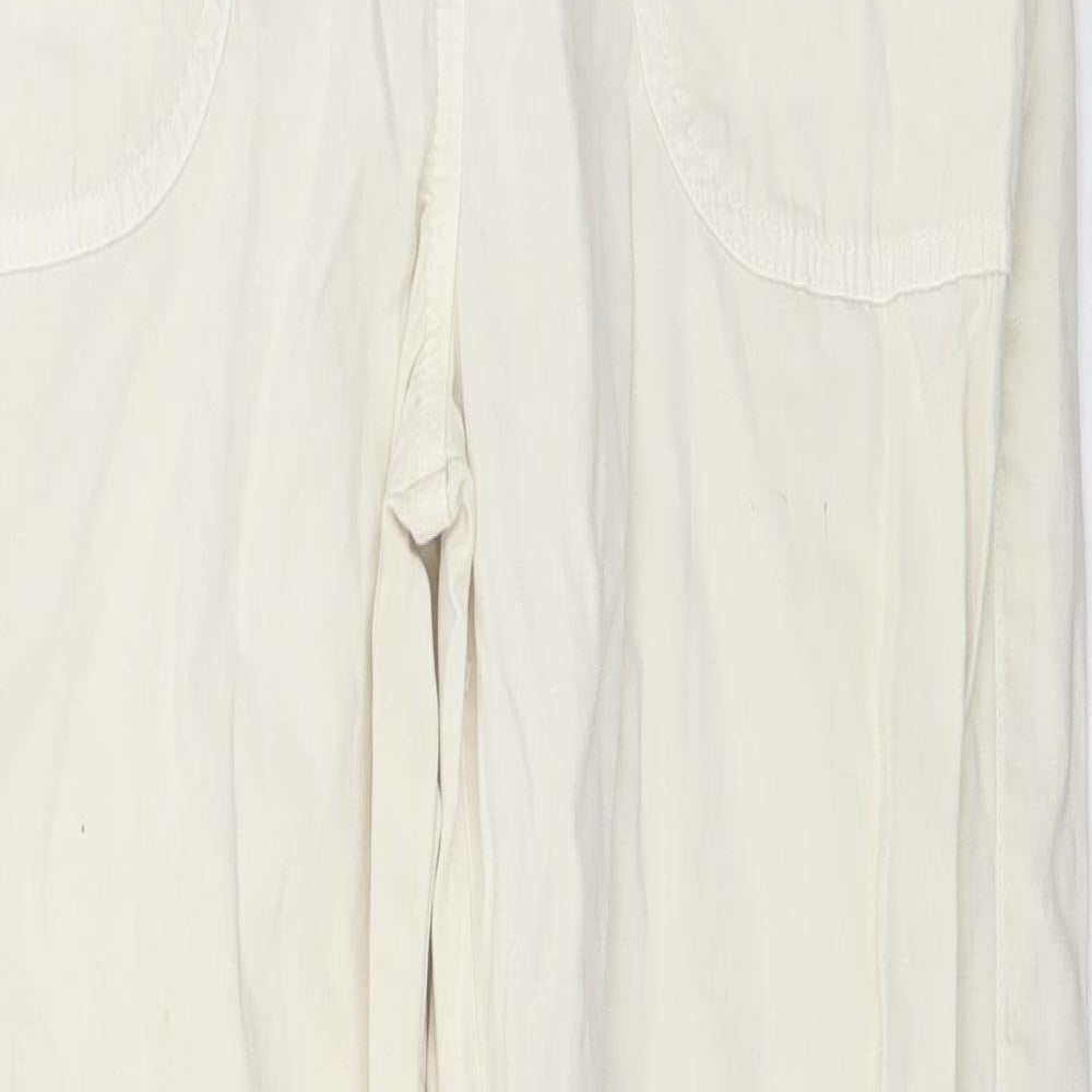 Marks and Spencer Womens White   Trousers  Size 10 L28 in