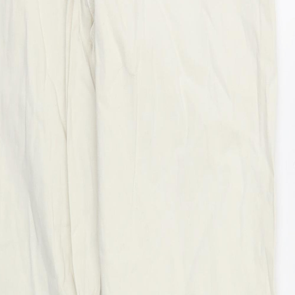 Marks and Spencer Womens White   Trousers  Size 10 L28 in