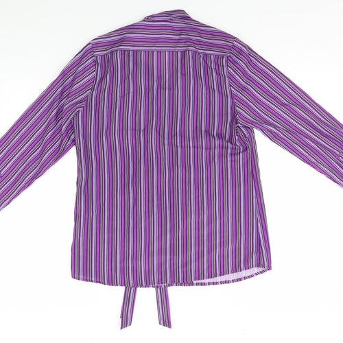 Dimensions Womens Multicoloured Striped  Basic Button-Up Size 10