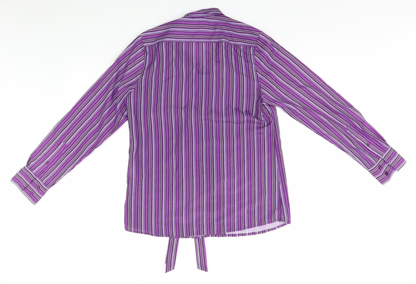 Dimensions Womens Multicoloured Striped  Basic Button-Up Size 10