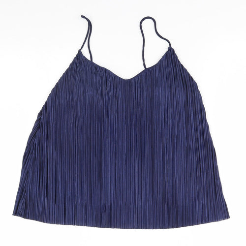 H&M Womens Blue Striped  Basic Tank Size 6
