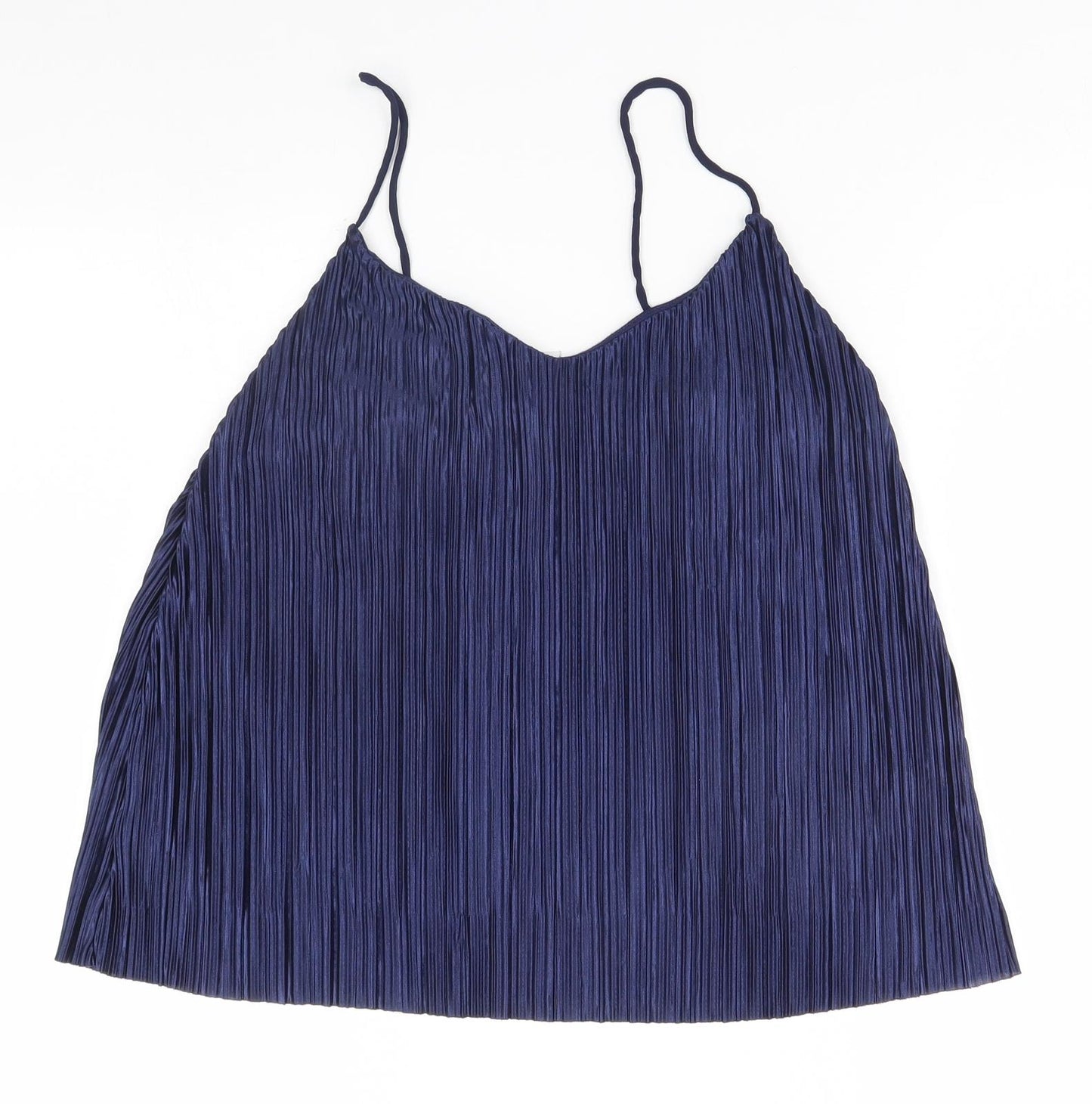 H&M Womens Blue Striped  Basic Tank Size 6