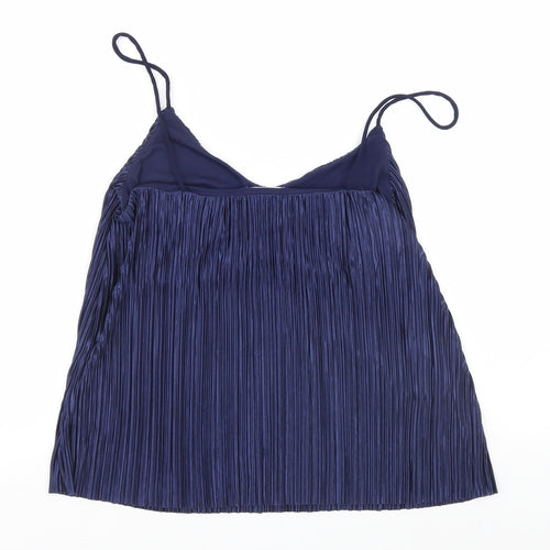 H&M Womens Blue Striped  Basic Tank Size 6