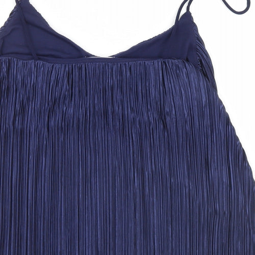 H&M Womens Blue Striped  Basic Tank Size 6