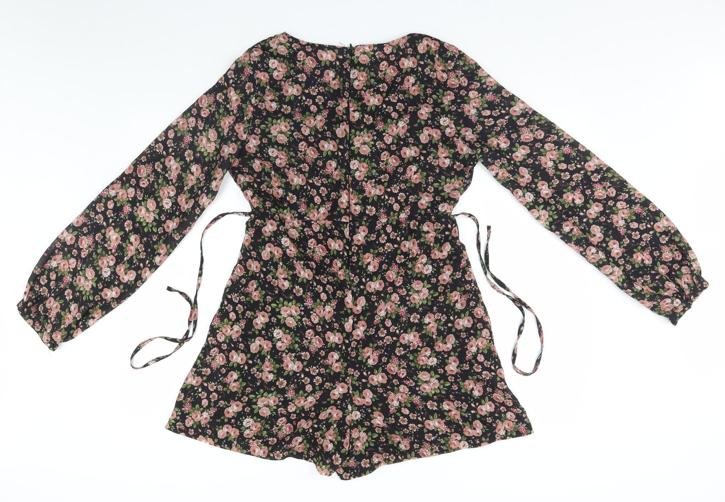 Glamorous Womens Brown Floral  Jumpsuit One-Piece Size 14