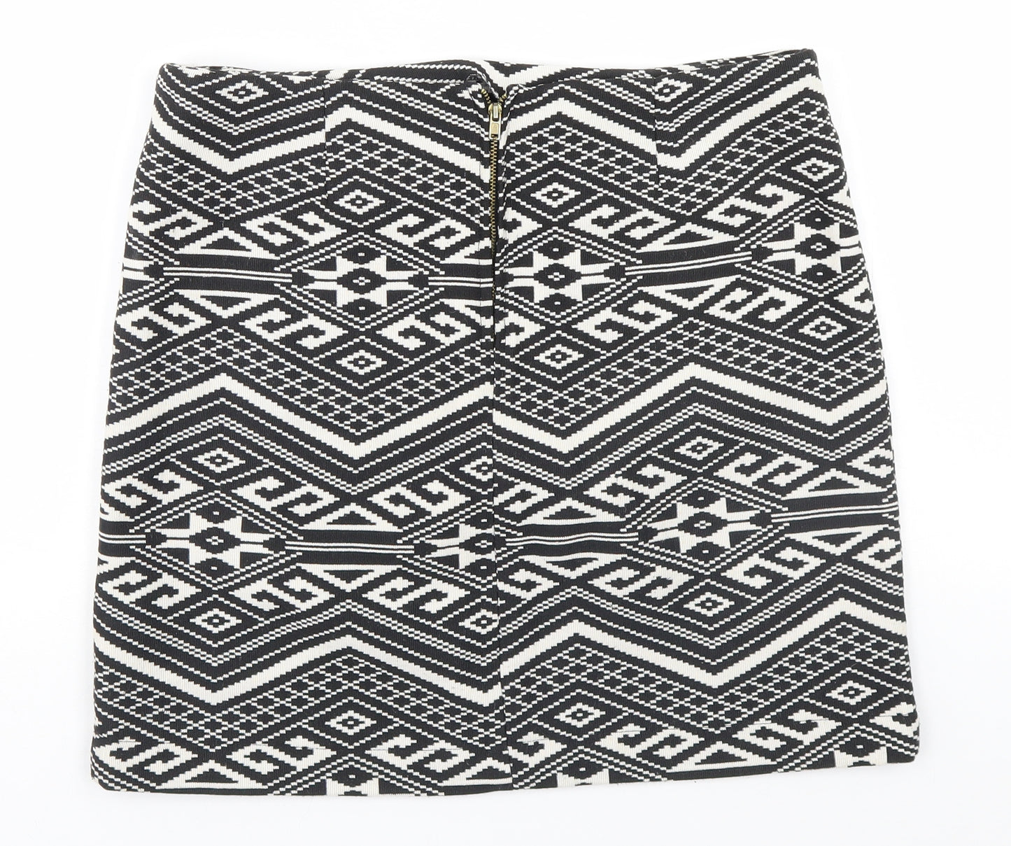 Papaya Womens White Geometric  Straight & Pencil Skirt Size 10
