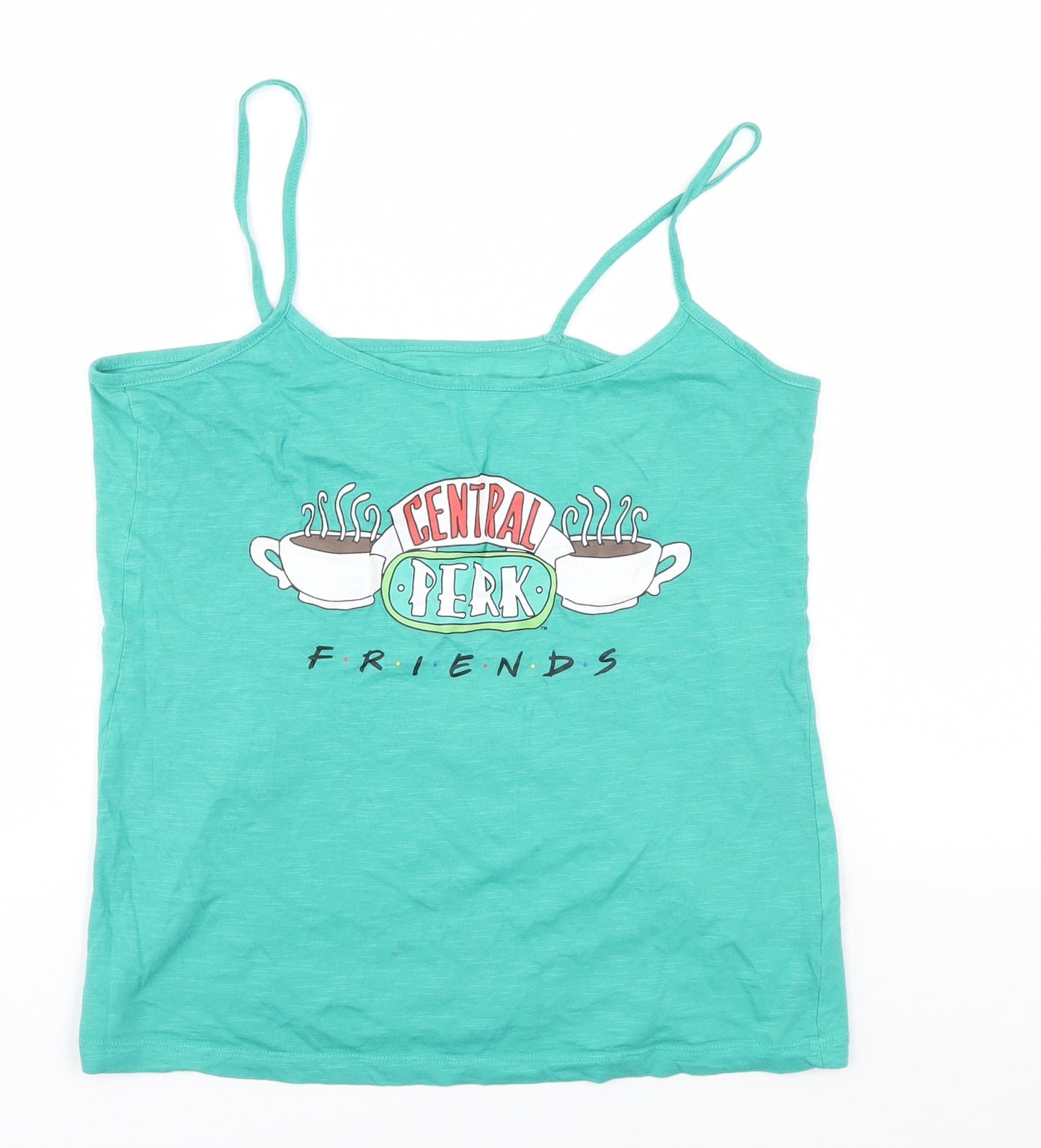 Love to lounge Womens Green   Basic Tank Size 12  - Friends, Central Perk